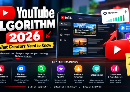 Discover how the YouTube algorithm works in 2026, with proven tips to boost video visibility, engagement, rankings, and channel growth.