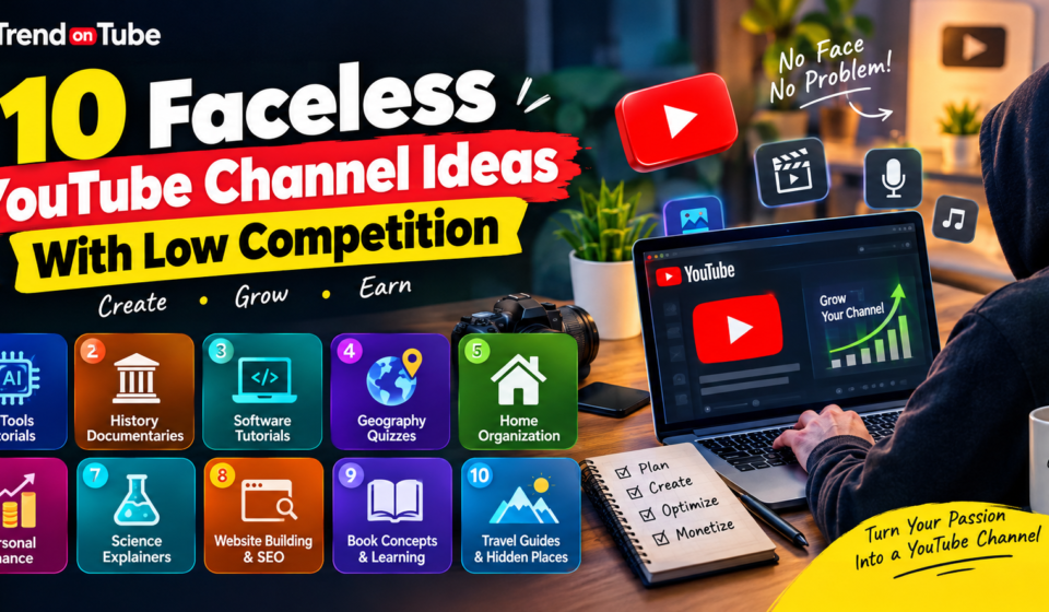 10 Faceless YouTube Channel Ideas With Low Competition in 2026